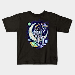 Astronaut Chill In The Space Kids T-Shirt